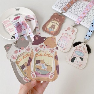 Bộ bảo vệ ảnh MARBLEM, Hộp đựng thẻ ảnh hoạt hình dễ thương, Kawaii có dây buộc Hộp đựng thẻ PU