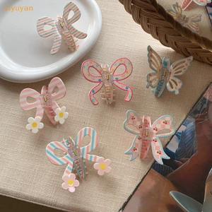 Siyuyan Thời Trang Ngoài Hành Tinh Hoa Nơ Tóc Vuốt Đơn Giản Đa Năng Kẹp Tóc Cho Nữ Cô Gái Ngọt Kẹp Phụ Kiện Tóc Quà Tặng VN