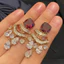 Bông tai tua rua thả nước Zircon Bông tai sang trọng nhẹ thời trang thanh lịch
