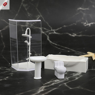 ALIK 1: 25 Nhà Búp Bê Thu Nhỏ Bộ Phòng Tắm Phòng Tắm Bồn Tắm Bồn Tắm Mẫu VN