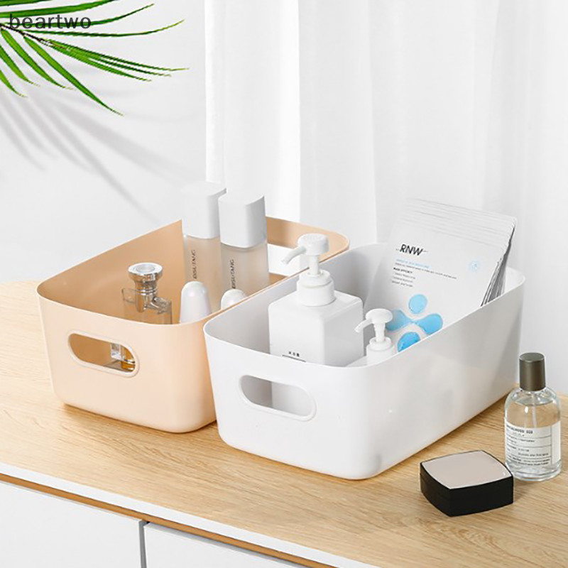 < Beartwo > Hộp Bảo Quản Máy Tính Để Bàn 3 Kích Cỡ Dung Tích Lớn Dụng Cụ Trang Điểm Mỹ Phẩm Hộp Bảo Quản Thẻ Văn Phòng Phẩm Hộp Đựng Điện Thoại Đẹp