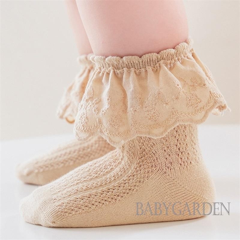 Baga-0-5years Bé Gái Ren Xù Viền Tất Mắt Cá Chân Công Chúa