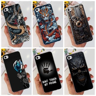 Dành Cho iPhone 4 4s Vỏ iPhone4 iPhone4s 3.5 "Thời Trang Rồng Kim Loại In Hình Silicon Mềm TPU Vỏ Điện Thoại