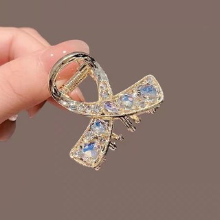 Mauropoli [Sẵn Sàng] Kẹp Tóc Kim Cương Giả Phù Hợp Cao Cấp Nữ Phong Cách Mới Đầu Lưng Tinh Tế Nửa Tie Tóc Cá Mập Kẹp Tóc Cao Cấp