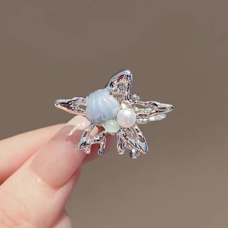 Mauropoli [Sẵn sàng] Vỏ cảm giác tinh tế cổ điển dễ thương Kẹp lấy nhỏ bên hông Nổ trán Tóc bị gãy Sao biển Kẹp tóc thời trang Phụ kiện tóc