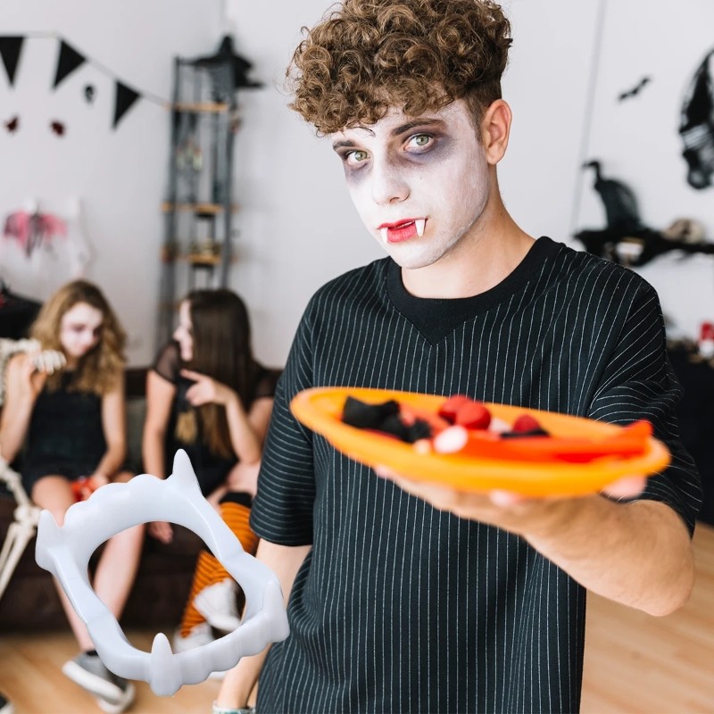Halloween Cos Đạo Cụ Ma Cà Rồng Zombie Nhựa Răng Giả Đồ Chơi Dự Tiệc Cung Cấp