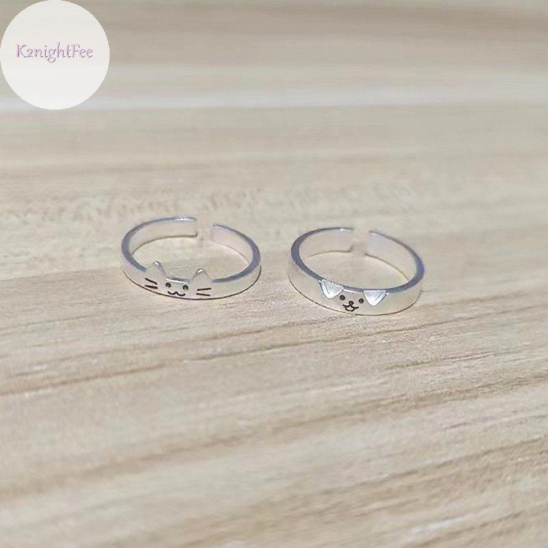 K2nightfee Thời Trang Có Thể Điều Chỉnh Mở Túi Cho Chó Đôi Nhẫn Dành Cho Nữ Đa Năng Dễ Thương Xếp Chồng Đeo Nhẫn Phụ Kiện Trang Sức Quà Tặng VN