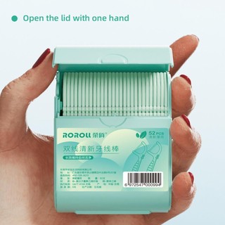 Okcatzone 52 Cái / hộp Hộp Bảo Quản Hai Lớp Hộp Kín Nha Khoa Chỉ Dùng Một Lần Dây Đôi Căng Thẳng Cao Nha Khoa Floloss Stick Dụng Cụ Làm Sạch Răng X2Y9