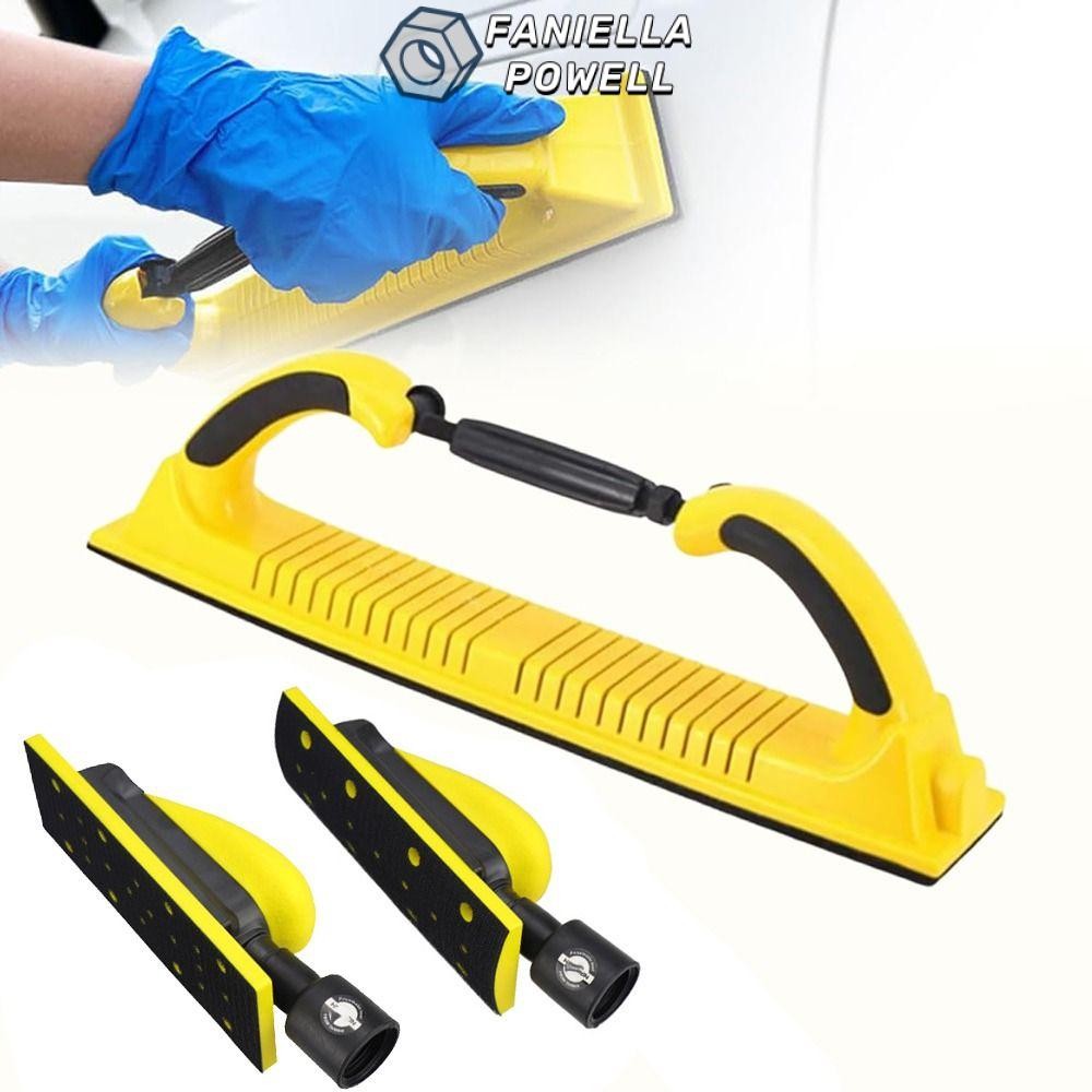 Khối tập tin chà nhám tay FANIELLAPOWELL, với cả hai móc Công cụ sửa chữa thân xe tự động Bán kính Flex Longboard có thể điều chỉnh, Khối chà nhám lưng vòng ô tô Đá mài khô Bàn đẩy tay Gỗ