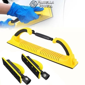 Khối tập tin chà nhám tay FANIELLAPOWELL, với cả hai móc Công cụ sửa chữa thân xe tự động Bán kính Flex Longboard có thể điều chỉnh, Khối chà nhám lưng vòng ô tô Đá mài khô Bàn đẩy tay Gỗ