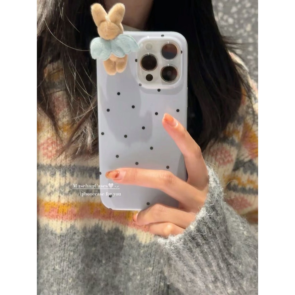 Thỏ cánh ba chiều Thích hợp cho iPhone14 Plush 15 plus Vỏ điện thoại 16 / 12 Apple 13promaxS78