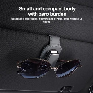 FANIELLAPOWELL Móc treo kính mắt ô tô, Kẹp kính che nắng chống trầy xước đàn hồi, Giá đỡ kính mắt ô tô bằng da PU đa năng Phụ kiện nội thất ô tô