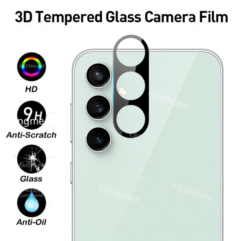 Samsung S24 FE 2024 Bảo hiểm toàn diện Ống kính máy ảnh 3D cho Samsung Galaxy S24FE S24 S 24 24S FE S24 Plus Ultra Phim bảo vệ máy ảnh Kính cường lực Full Cover Bảo vệ ống kính máy ảnh