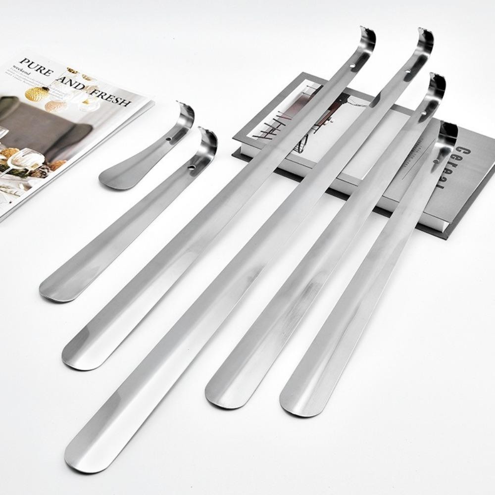 Dụng cụ tháo giày HYCEO, Bạc 30 42 52cm Sừng giày, Dụng cụ kéo giày trượt cực dài bằng thép không gỉ Dụng cụ nâng sừng giày hỗ trợ cho nam nữ