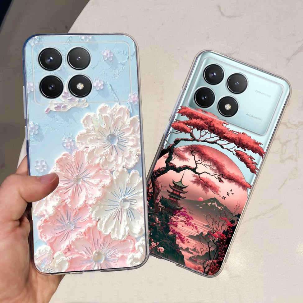 Ốp lưng Redmi K70 K70E K70Pro Thẩm mỹ trong suốt Vỏ nhựa TPU mềm hình gấu trúc dễ thương Redmi K70 Pro Vỏ điện thoại trong suốt
