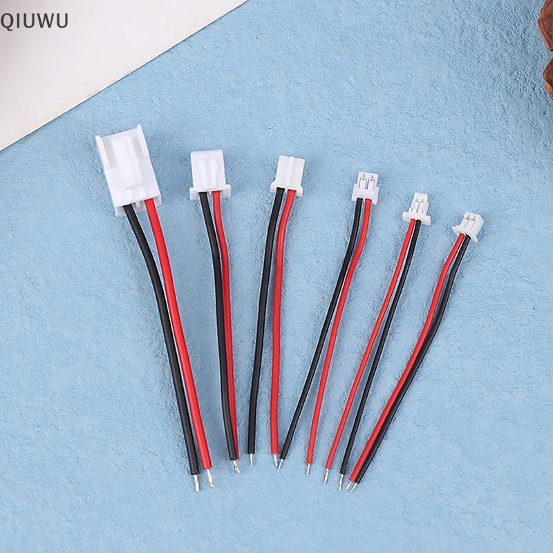 QIUWU 10 Cái Nhỏ JST 1.0 / 1.25 / 1.5 / 2.0 / 2.54 / 3.96mm PH 2.0mm XH 2.54mm 2 Pin Nam Nữ Cắm Jack Kết Nối Dây Cáp.