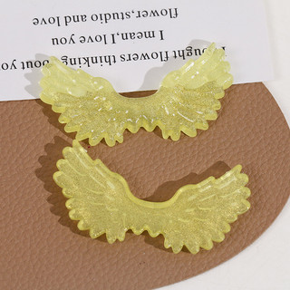 AB Gradient đầy màu sắc ngôi sao không khí lấp lánh đôi cánh thiên thần cánh Acrylic vá DIY phụ kiện trang sức vật liệu bán buôn