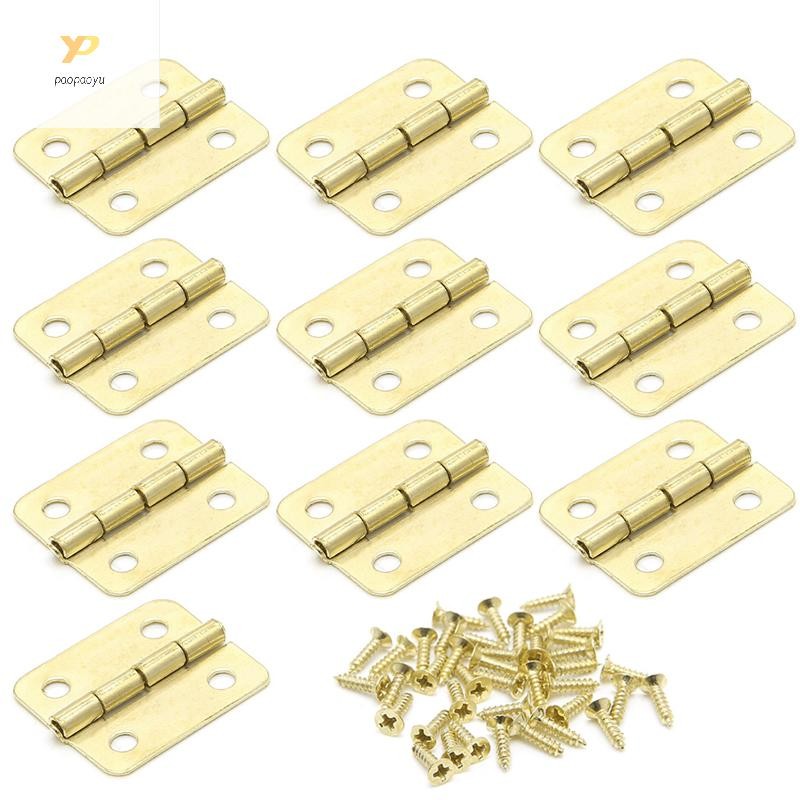 Ppy 10x Cửa Tủ Bếp 4 Lỗ Ngăn Kéo Bản Lề Hộp Trang Sức Nội Thất 18x16mm