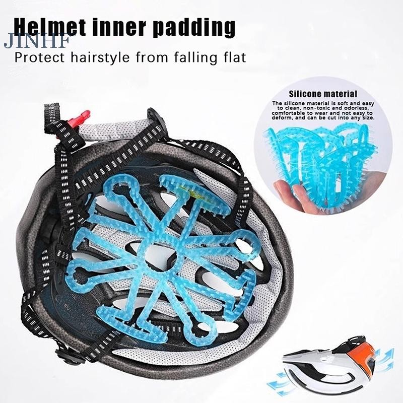 Jinhf Mũ Bảo Hiểm Linh Hoạt Chống Biến Dạng Bên Trong Silicone Pad Thông Gió Mũ Bảo Hiểm Lót Miếng Lót Mũ Bảo Hiểm Đệm Xe Máy Xe Đạp Mũ Bảo Hiểm Phụ Kiện HOT