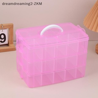 [Dreamdreaming] Hộp đựng đồ trang sức bằng nhựa trong suốt 3 lớp Hộp hoàn thiện dung tích lớn Vòng cổ Nhẫn Bông tai Hộp trang trí [zkm]