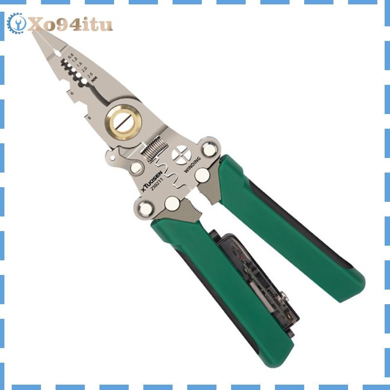 XOITU Dụng cụ tháo dây đa chức năng có bút kiểm tra điện Dụng cụ uốn cáp có thể gập lại, Kìm gấp điện để cắt VN