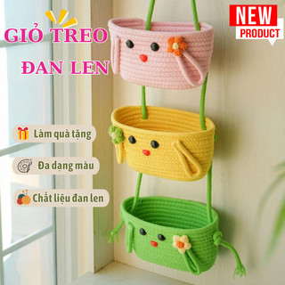 Giỏ Treo Tường Cotton Myd.23 Họa Tiết Hoạt Hình Đáng Yêu Đựng Đồ Đa Năng Cho Phòng Ngủ