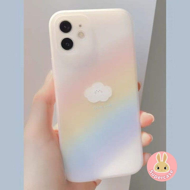 Ốp Điện Thoại Mờ Cầu Vồng Cho iPhone 16E 16 Pro Max 15 14 Plus 13 12 Mini 11 Pro Max XR XS Max X 8 7 6 6s Plus 5 5S SE3 SE2 SE1 Vỏ Bọc Tản Nhiệt Mềm Dễ Thương