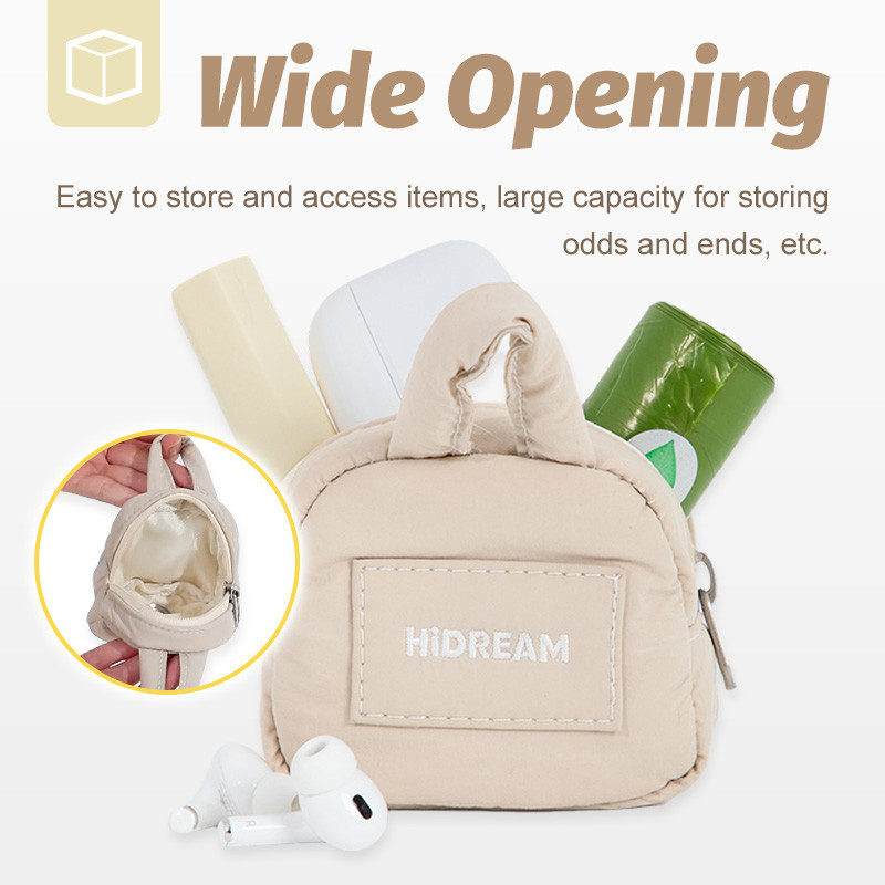 HamshMoc On-The-Go Poop Túi Carrier Quick Tear Dispenser Miệng Lớn Kẹp Móc Nylon Chống Thấm Nước Cho Chó Đi Bộ