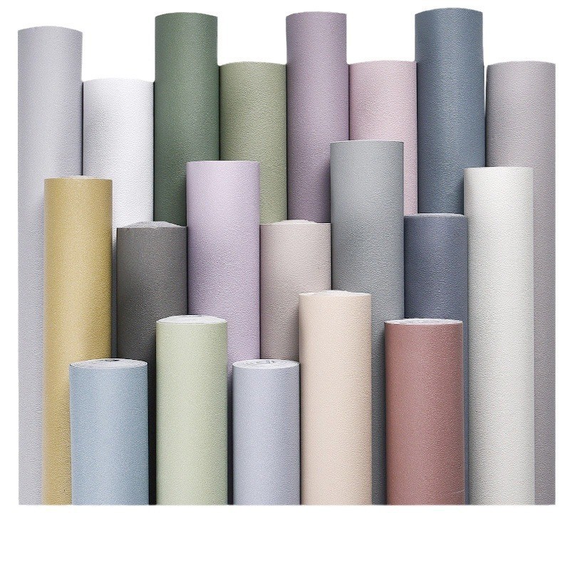 Giấy Dán Tường Chống Thấm Nước pvc Dày Tự Dính Giấy Dán Tường Cửa Phòng Tắm Giấy Dán Tường Ký Túc Xá Bàn Miếng Dán Nhà Bếp Đồng Bằng Màu Giấy Dán Tường