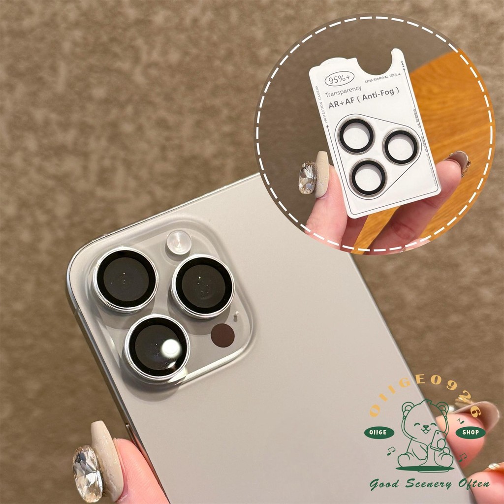 [Phim ống kính iPhone] Phim ống kính kim loại in cho Iphone16 Pro Max 15 14 Kính cường lực độ phân giải cao Que thứ hai
