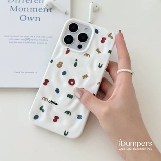 ibumpers Ốp Điện Thoại iPhone Hàn Quốc Dễ Thương Nhiều Màu Sắc Họa Tiết Tiếng Anh Cho IPhone 11 12 13 14 15 16 Pro Max Ốp Lưng Thiên Thạch Màu Kẹo Silicon Mềm Chống Sốc