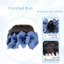 FUHUIOT Xanh Đen Nơ Chignon, Miếng Tóc Tổng Hợp Scrunchy Tóc Bun, Tính Khí Lông Tơ Tự Nhiên Phần Mở Rộng Tóc Bóng Đầu Tóc Giả Nữ
