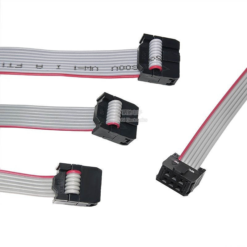 Cáp phẳng FC màu xám 10P / 16P / 20P / 26P Pitch 2.54MM Cáp phẳng màu xám Kết nối màn hình LED Cáp tải xuống JTAG