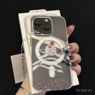 Xung quanh Hoa Hồng Đẹp Đơn Giản Thời Trang Hợp Thời Trang Bán Chạy Ốp Điện Thoại Từ Tính Thích Hợp Cho iphone 15pro 14promax 13 12pro 16 11promax 15 14pro 16pro 13promax 12 11 Vỏ Chống Mồ Hôi Chống Sốc