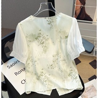 Áo Barong Filipiniana Hiện Đại Với Họa Tiết Hoa, Tay Ngắn, Phù Hợp Mùa Hè