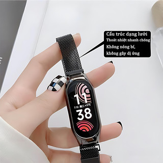 Dây đeo Milanese thép không gỉ cao cấp, từ tính – Dành cho Xiaomi Mi Band 3/4/5/6/7/8/9/10