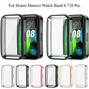 Ốp Lưng TPU Mềm Cho Honor Huawei Watch Band 6 7 D Pro Vỏ Khung Ốp Lưng Bảo Vệ Màn Hình Full Clear Vỏ Bảo Vệ