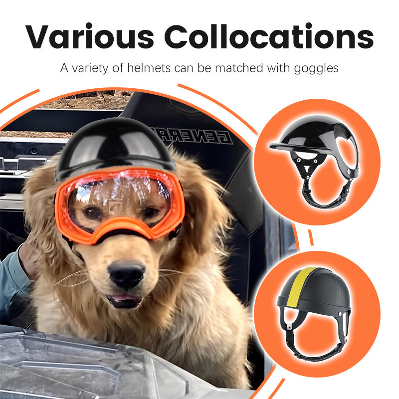 HamshMoc Kính râm cho chó All-Terrain Khung TPU linh hoạt Lỗ thông hơi không sương mù Cầu thoải mái cho Happy Snow Surf Hikes