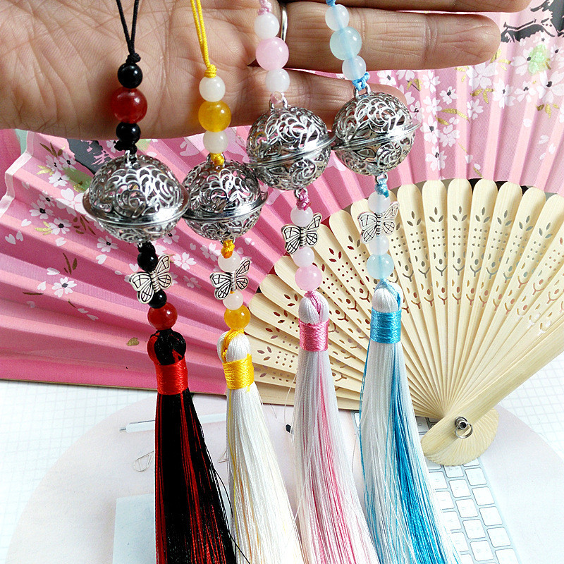 Móc khóa dây tuyến Ma đạo tổ sư Trần tình lệnh chuông bạc cung linh giang gia tua rua ngọc treo sáo điện thoại