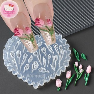 Ánh Trăng Hoa Hồng 3D Silicone Móng Tay Khuôn Móng Tay Mẫu DIY Móng Tay Nghệ Thuật Trang Trí Mềm Dập Khuôn Dụng Cụ Thiết Kế Làm Móng Tay EN