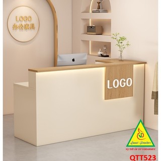 Quầy thu ngân, lễ tân, tính tiền bằng gỗ MDF QTT523 - NỘI THẤT LẮP RÁP VIENDONGADV