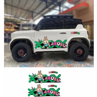 Tem dán xe VF3 Mẫu LABUBU, tem xe đẹp, xe điện winfast, dán xe VF3 nhiều màu sắc lựa chọn, tem xe gia đình Dễ dán