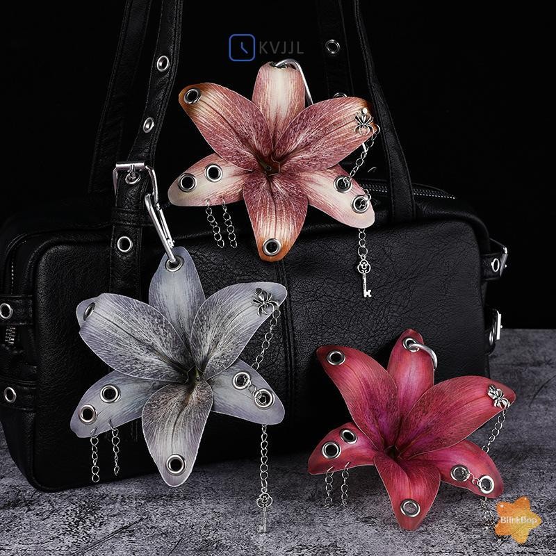 [KvJJL-t] Sáng Tạo Lily Mô Phỏng Hoa Móc Khóa Mặt Dây Chuyền Ba Lô Trang Trí Phụ Kiện Quà Tặng Mới