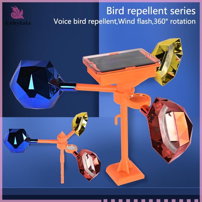 1 Bộ Chống Thấm Nước Năng Lượng Mặt Trời Chim Phản Quang Đuổi Trang Trại Orchard Bird Scaring 360° Cánh quạt chim năng lượng mặt trời xoay [MỚI]