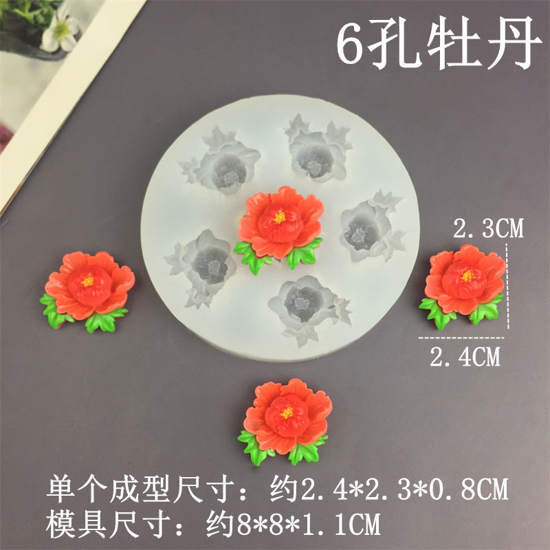 Khuôn silicon sô cô la, fondant, trang trí bánh: cúc, hồng, mẫu đơn, camellia