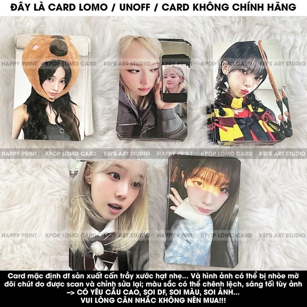 [CARD LOMO] Thẻ ảnh photocard lẻ hot Karina, Winter nhóm nhạc Aespa, Ka phồng, Win nắng, Win lè, cabybara, harry potter
