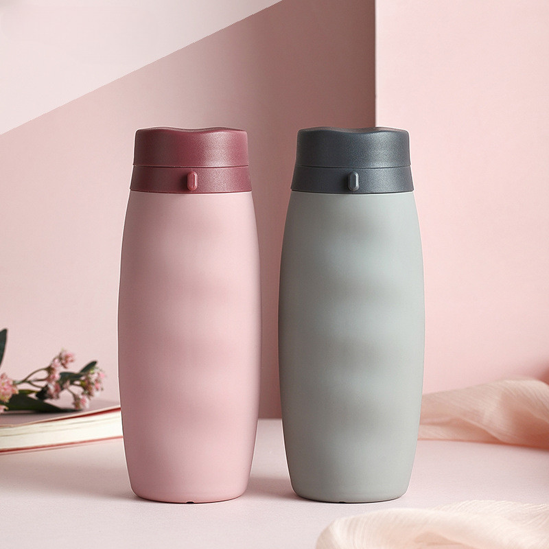 600ML Mới Chịu Nhiệt Độ Cao Silicone Thể Thao Ngoài Trời Chai Nước Có Thể Gập Lại Chai Nước Di Động Du Lịch Ngoài Trời Chai Nước
