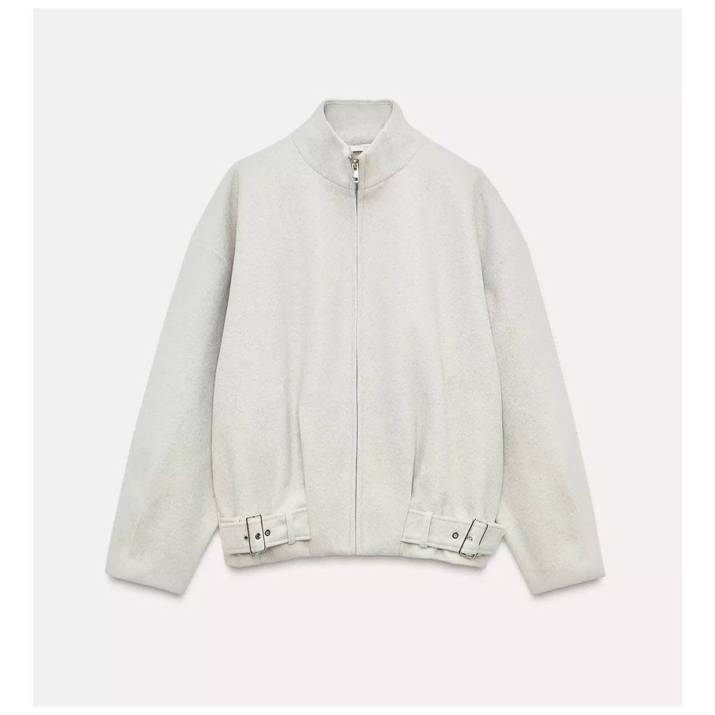 ÁO KHOÁC DẠ XÁM ZARA SIZE S 5063/303