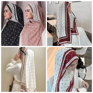 Khăn Choàng Dài Thanh Lịch In Hình, Polyester Thoáng Khí, Phù Hợp Mùa Xuân và Mùa Hạ