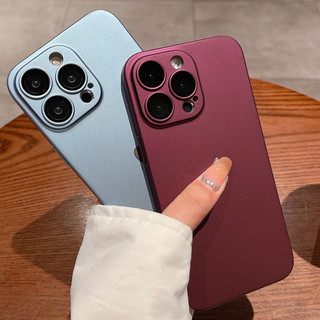 Ốp điện thoại cứng bảo vệ ống kính siêu mỏng PC cho IPhone X XS Max XR 11 12 13 14 15 16 Pro Max 14Plus